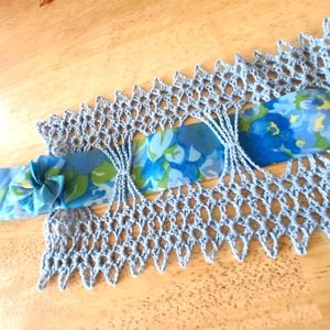 HANDCRAFTED CROCHET TABLE DECOR RUNNER LENGTH 45"